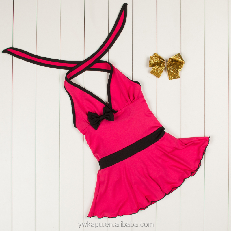 Fashion Swimwear little girl Bikini Model Beach Kids Swimsuit with headband