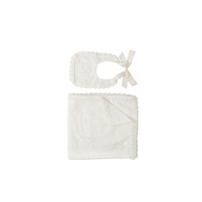 Latest design Organic Cotton Pink Muslin Baby Swaddle Blankets Bibs Set