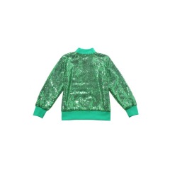 2018 Fall Children Girls Modern Green Sequin Jacket Coats