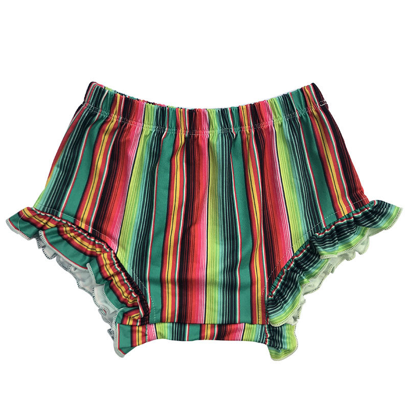 Wholesale sunflower leopard soft floral Baby Girls shorts Ruffle Bloomers bummies