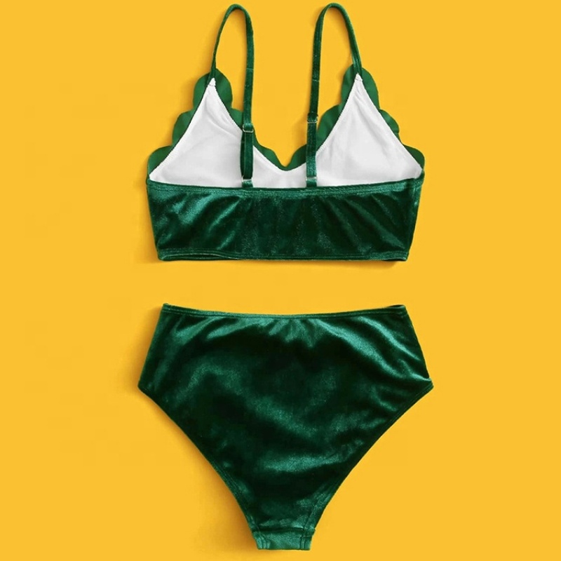 2021 sexy swimwear little girl swimsuits luxury velvet bikini