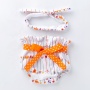 2021 korean cute cotton breathable  bow bloomer headband baby girl boutique clothing set