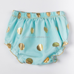 Girl Clothes Soft Baby Bloomer Underwear Wholesale Bloomer Fashion Gold Polka Dot 2018 Newborn Rompers Baby Seaside Bella Romper