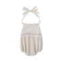 Newborn baby girl fashion clothes halter lace ribbon bow knot  decorated baby clothing romper