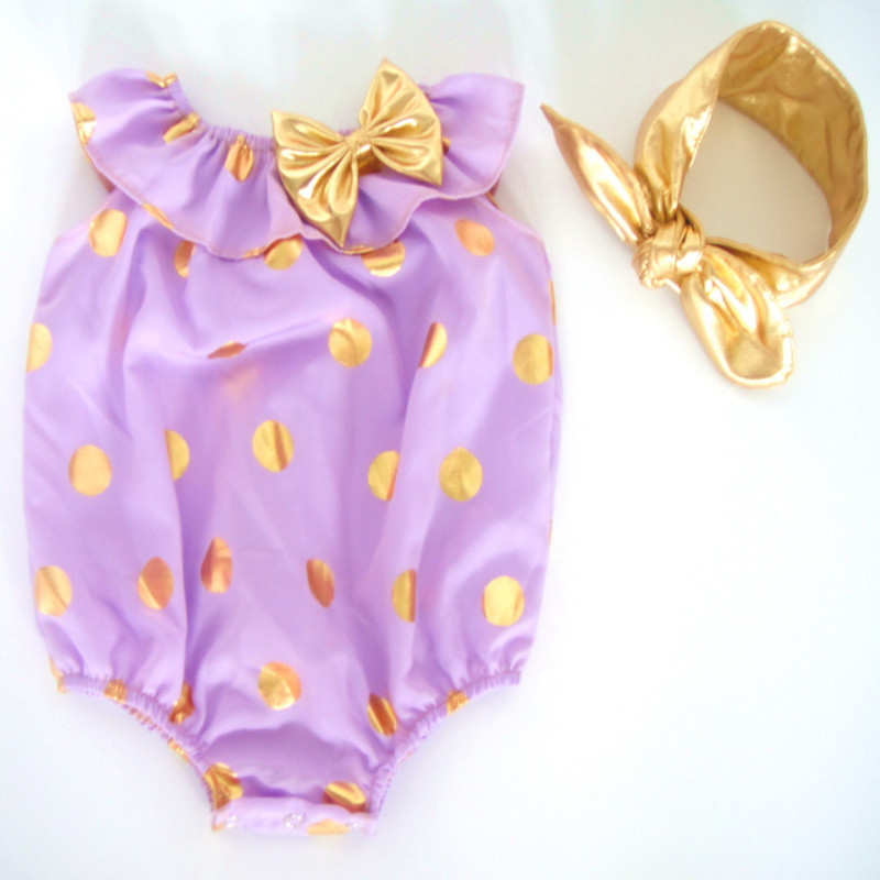 Wholesale newborn baby beach romper girls boutique clothing sets baby seaside bella clothes romper with headband