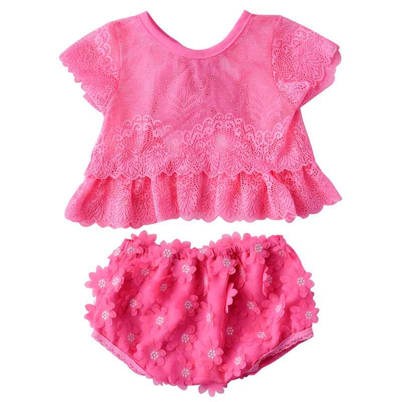 Factory Sale Girl Tank Top With Flower Diaper Cover Clothing Set
