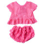 Factory Sale Girl Tank Top With Flower Diaper Cover Clothing Set
