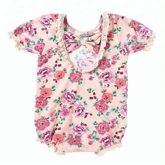 Wholesale newborn boutique clothing baby floral romper baby girl romper