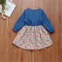 2021 korean fashion cute  baby girls printed denim dress