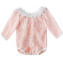 New arrival lace long sleeve baby romper for baby girl clothes
