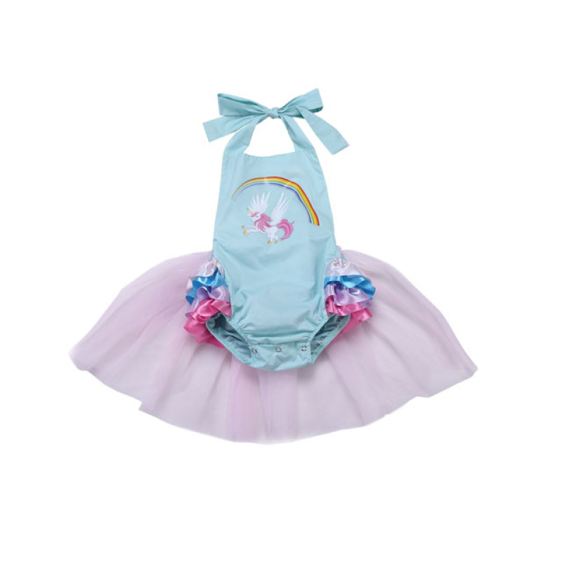 Wholesale Cute Custom Newborn Baby Clothes Unicorn Print Baby Romper
