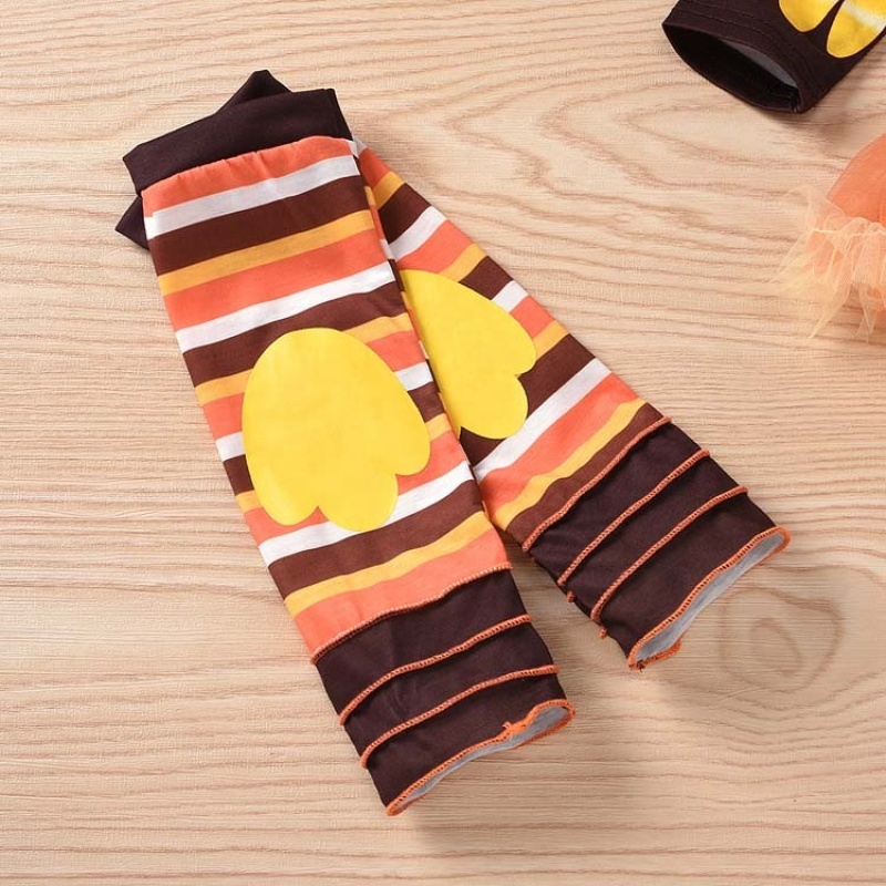 2021 cute turkey cartoon custom baby cotton dress clothes set
