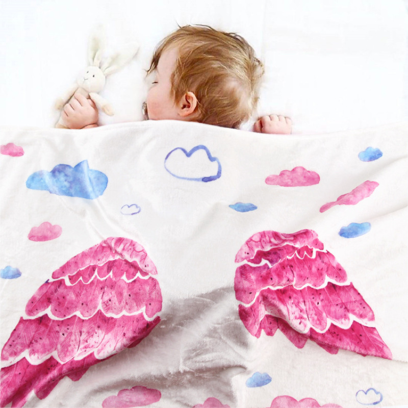 China 100*75 cm Home textile hand made babies products cotton soft baby blanket in bulk