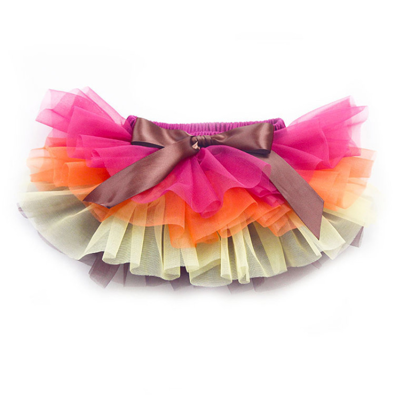 New arrival Amazon cotton soft colorful tulle baby ruffle trousers diaper pants