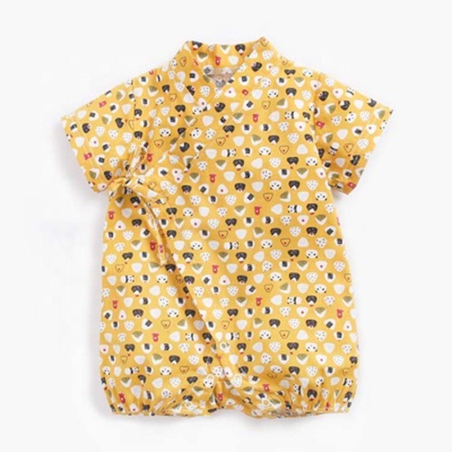 Manufactory summer vintage baby clothing organic cotton rompers