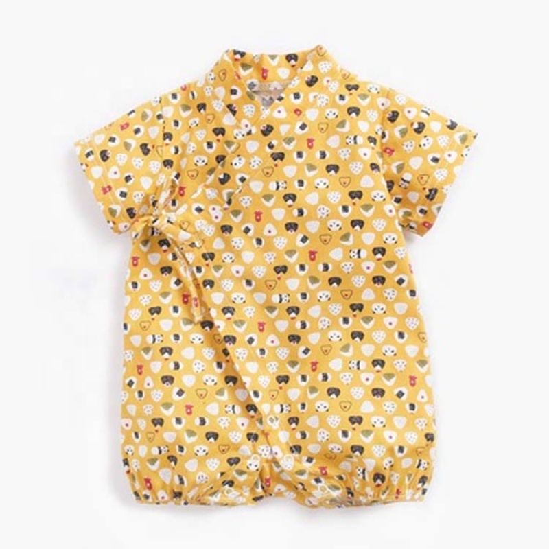 Manufactory summer vintage baby clothing organic cotton rompers