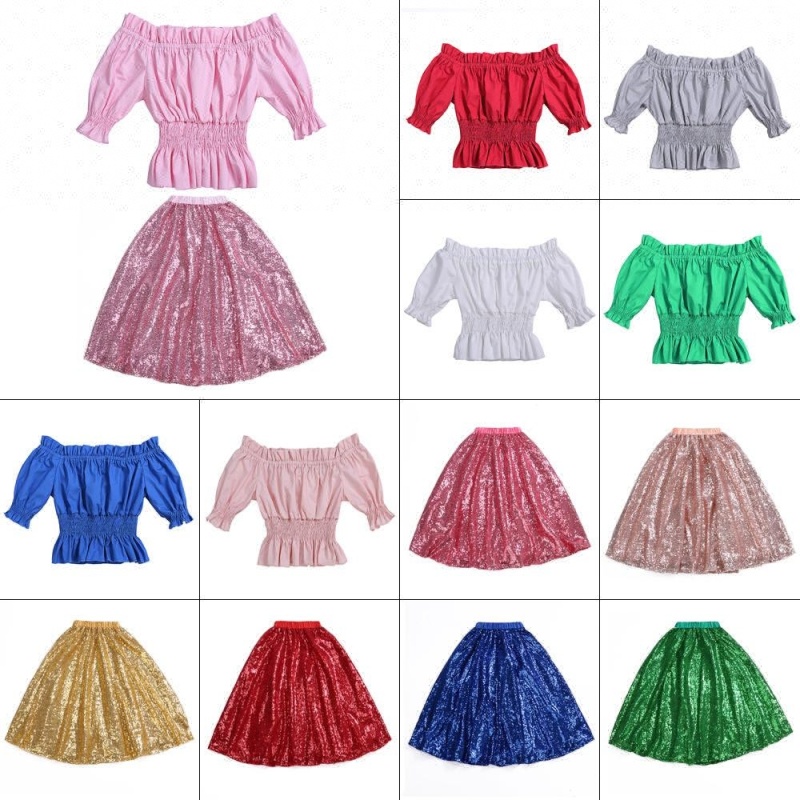 2018 Girl Off Shoulder New Design Tunic Little Girl Model Top 100 Children's Clothing