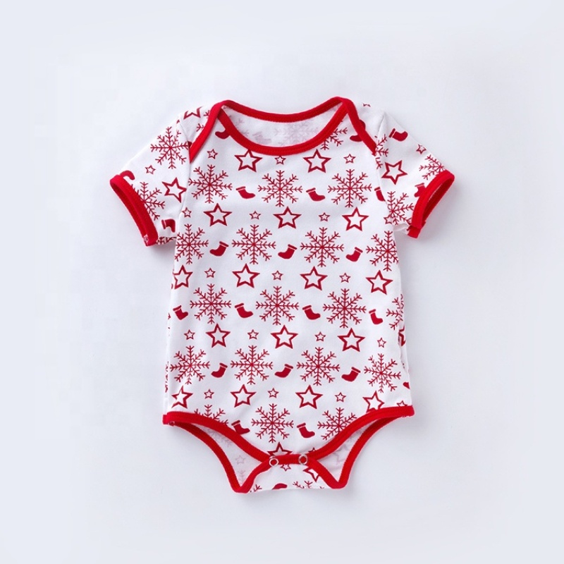Supplier breathable cotton halloween printed clothes short sleeve romper