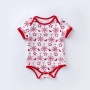Supplier breathable cotton halloween printed clothes short sleeve romper