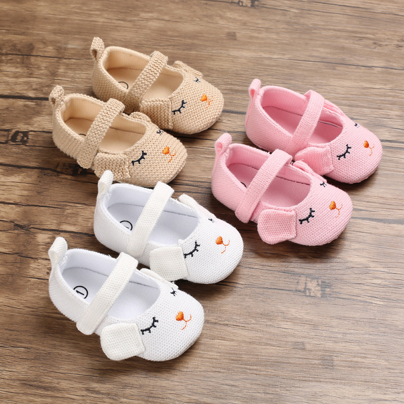 Custom High Quality Designer Newborn Baby Girls Flower Prints Shoes Prewalker for School