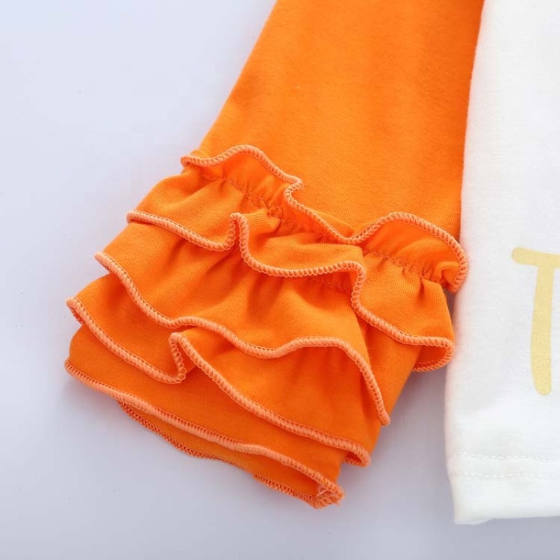 2021 fashion high quality cute long sleeve shirt stripe flares baby clothing sets
