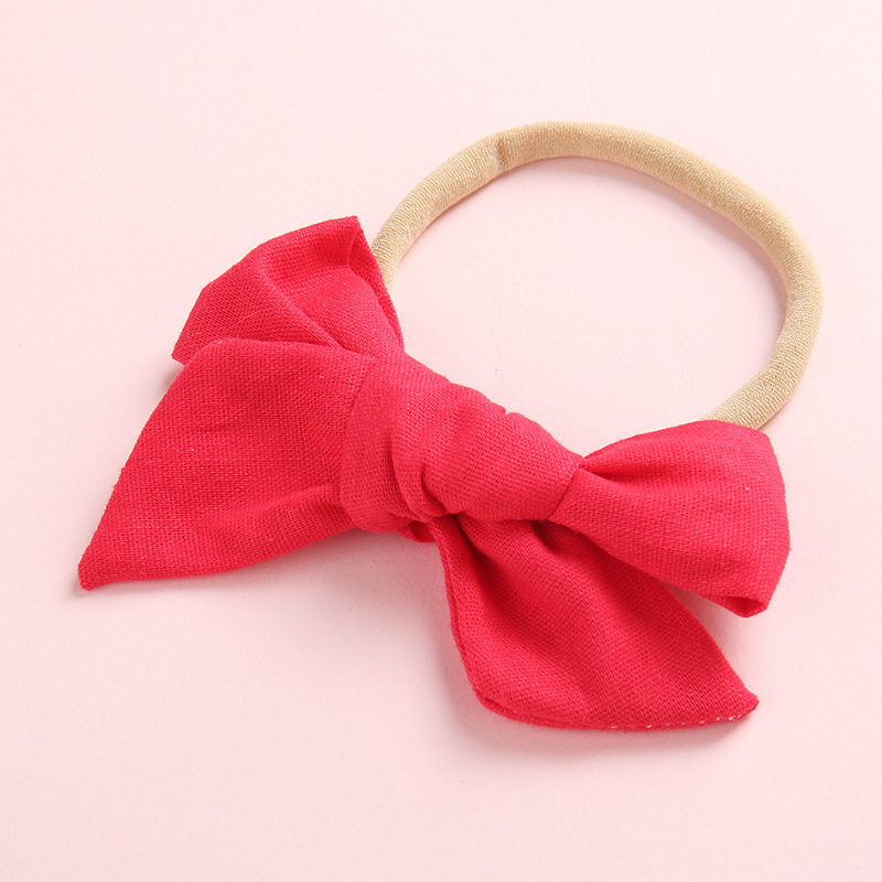 0-4 Year Unisex  Baby Girl  Hair Accessories Handmade Bow Nylon Hair Band For Children