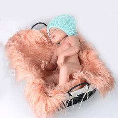 INS Hot Newborn Baby Long Shag Faux Fur photography props Posing pad  blankets