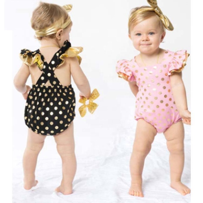 Summer infant toddlers clothing  100% cotton sequins baby clothes set gift
