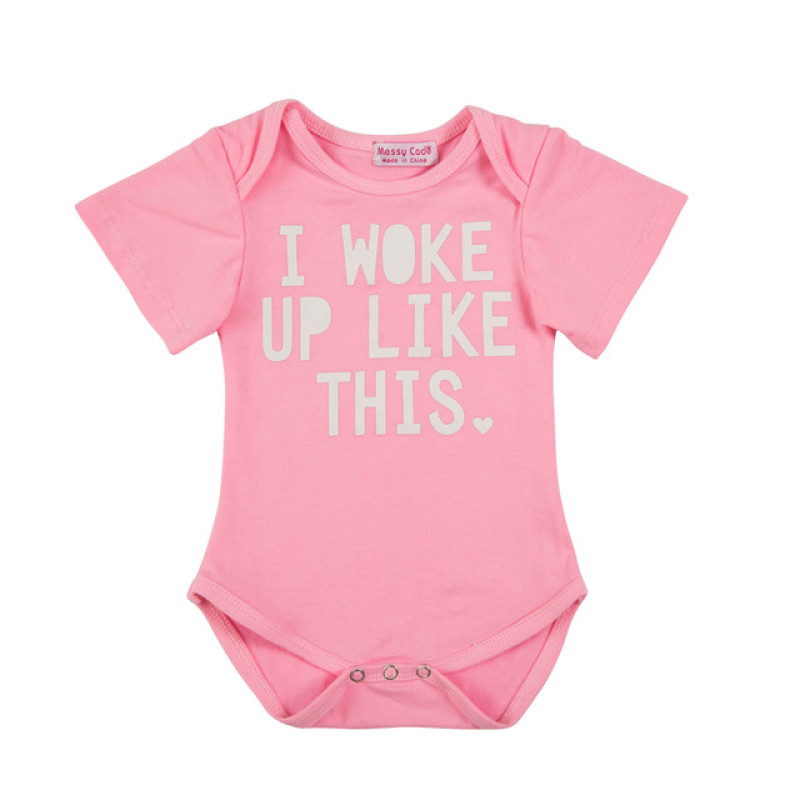 Custom printed letter romper baby clothes wholesale toddler girl casual clothing
