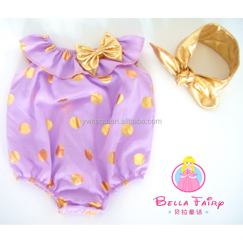 wholesale baby girls seaside bella cotton romper, with snaps closure on bottom