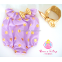 wholesale baby girls seaside bella cotton romper, with snaps closure on bottom
