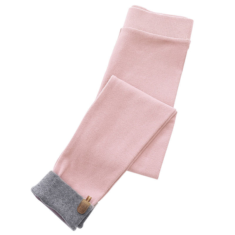 KAPU ribbed knit cotton warm plain leggings and tights for girl kids