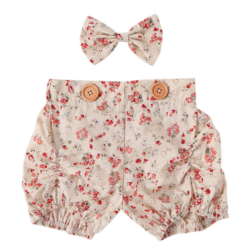 Hot sale children clothes baby girl clothing elastic cotton baby shorts