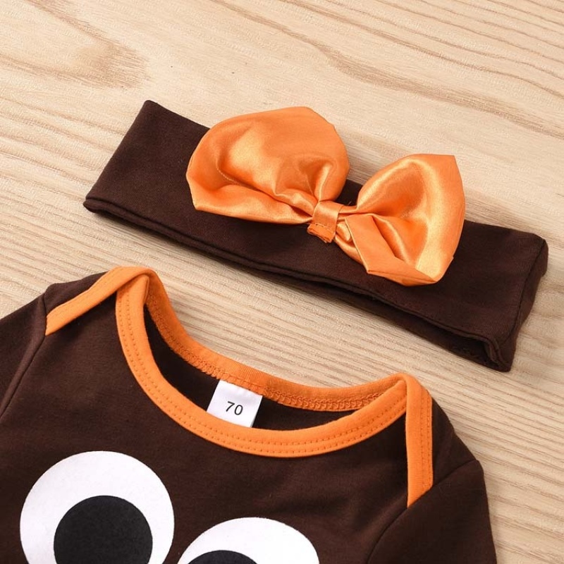 2021 newborn cute turkey cartoon baby designer cotton rompers