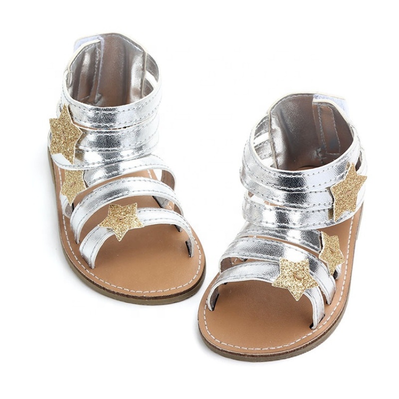 Wholesale bling sequins  infant girl shoes ankle-wrap sandals