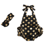 Hot Sale Girls Many Colors Summer Polk Dots Sequin Ruffles Romper Halter Baby Rompers