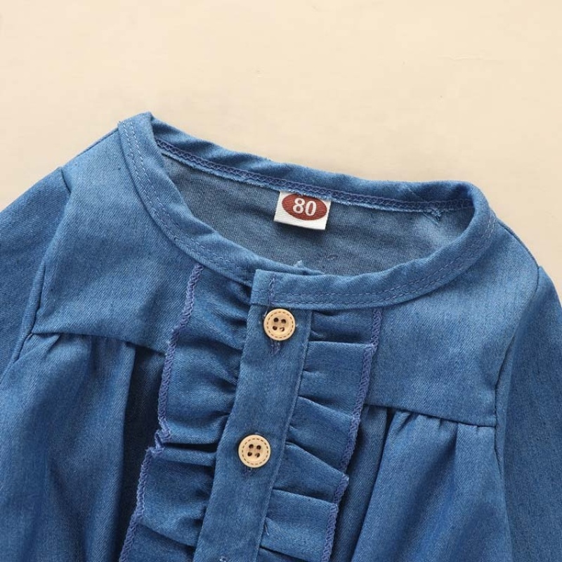 2021 factory baby cute trendy denim skirt baby    baby clothes
