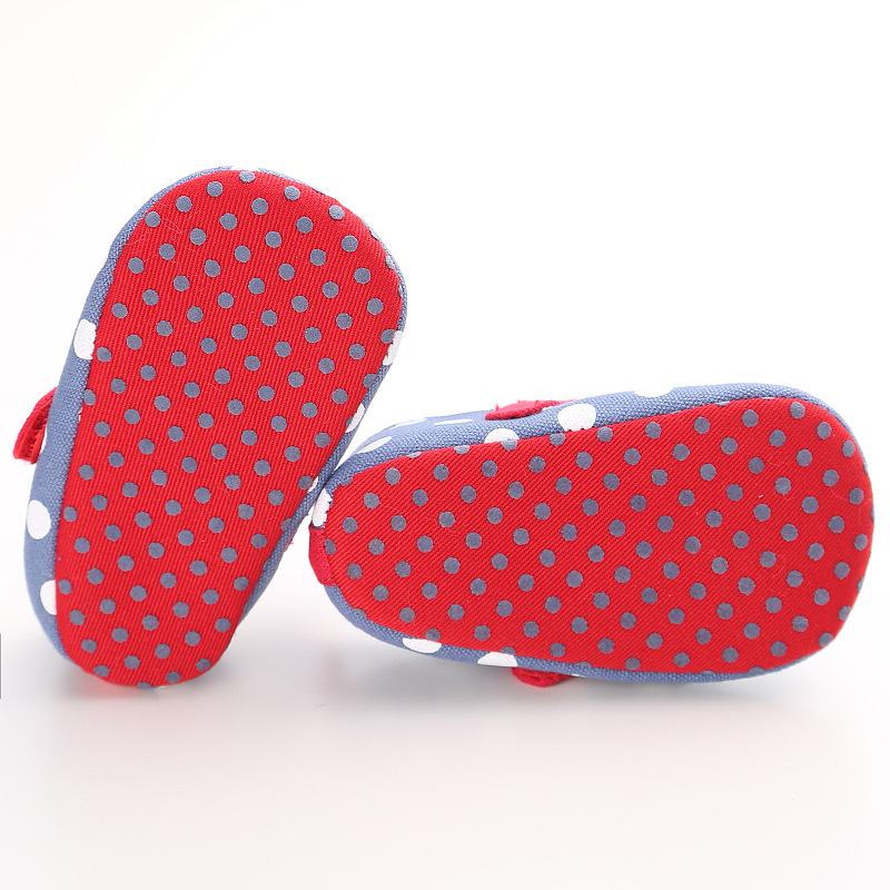Promotional Fashion Designer 1year Baby Toddlers Girls Polka Dot Shoes for Casual Wear