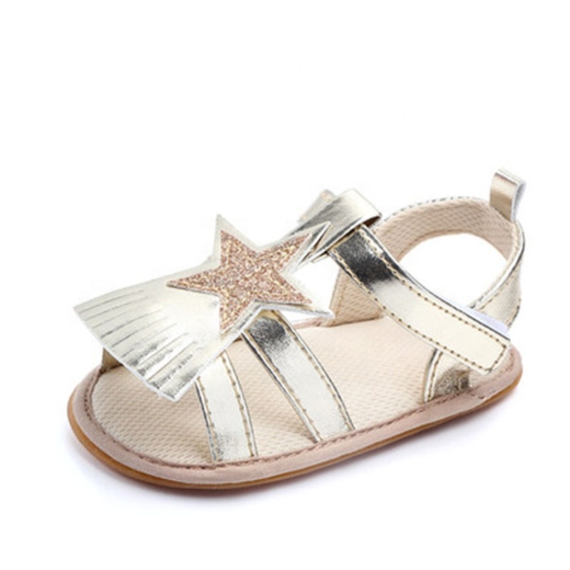 Cheap baby shoes girl bling soft sole tassel sandals