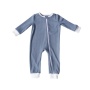 Nature Color Knitted Baby Girls Boys Unisex Long Sleeve Zipper Rompers Footed Pajamas Jumpsuits