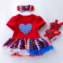 new fashion 4th of July baby girl tutus clothing set