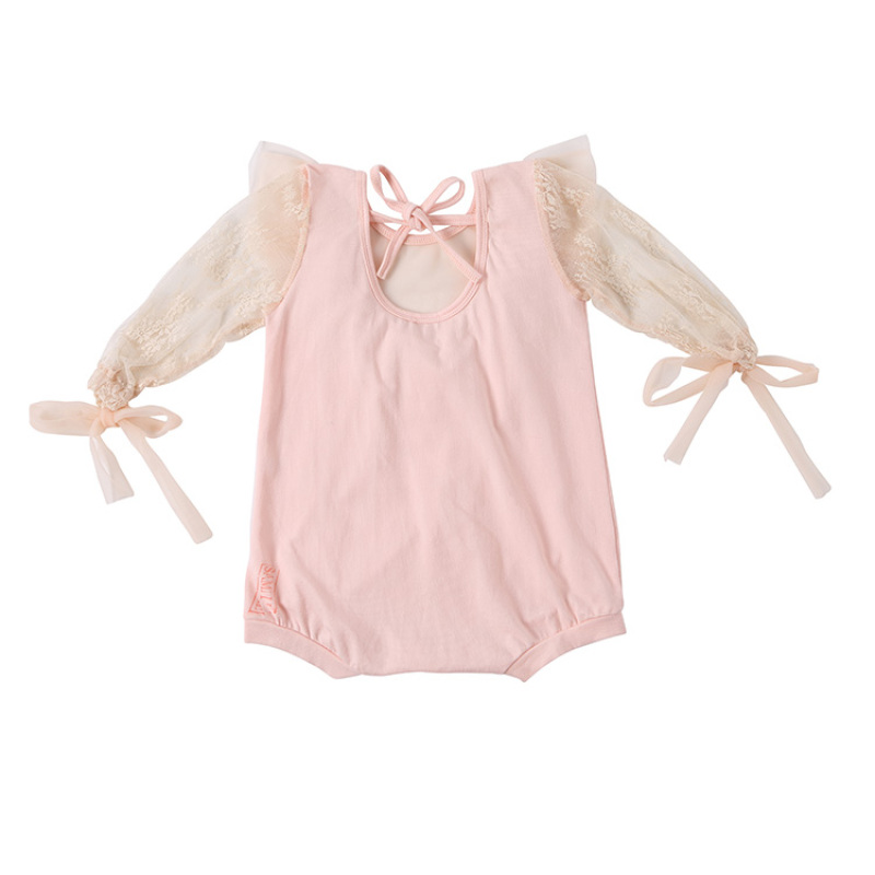 Custom Pretty Baptismal Smocked Lace Dresses Flower Girls Bows Clothing for Toddler Girls