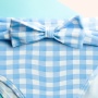 2021 summer modest blue swimwear plaid string bikinis