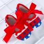 High quality usa 4th of July shoes headband romper tutus set