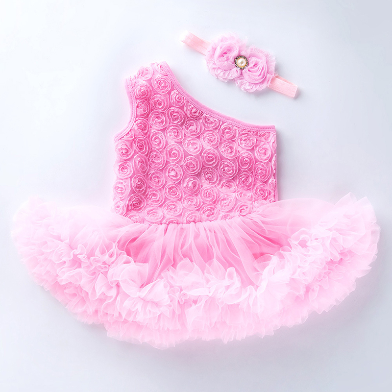 Toddler Infant Party Wear Rosette Tutu Dress 