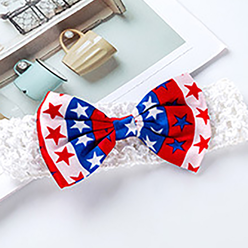 Factory USA 4th of July baby dresses headband 2pcs set