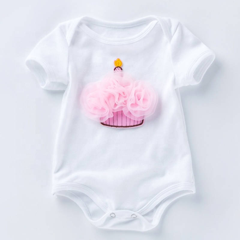 Hot Sale Toddler Girl Boutique Baby Short Sleeve Bodysuit