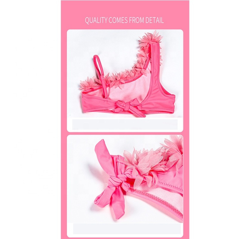 New style high quality adjustable bikini bottoms pink floral swimwear