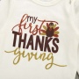 2021 thanksgiving day   sequin bow headband mesh skirt romper girl babys clothing sets