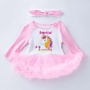 Wholesale Long Sleeve Girl Tutu Dress With Headband Outfit Set For Children Birthday Party 